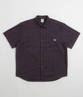 Polar Mitchell Short Sleeve Shirt in Purple and Chocolate