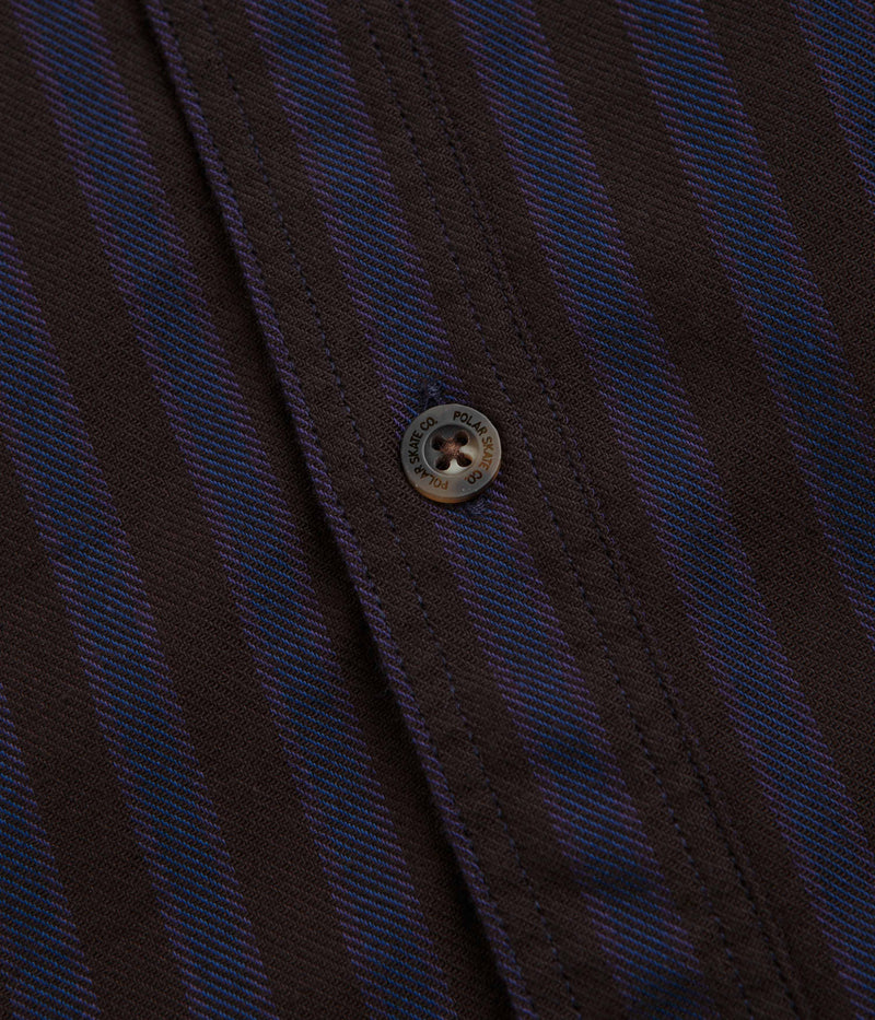 Polar Mitchell Short Sleeve Shirt in Purple and Chocolate