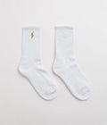 Polar No Comply Socks in White and Army Green