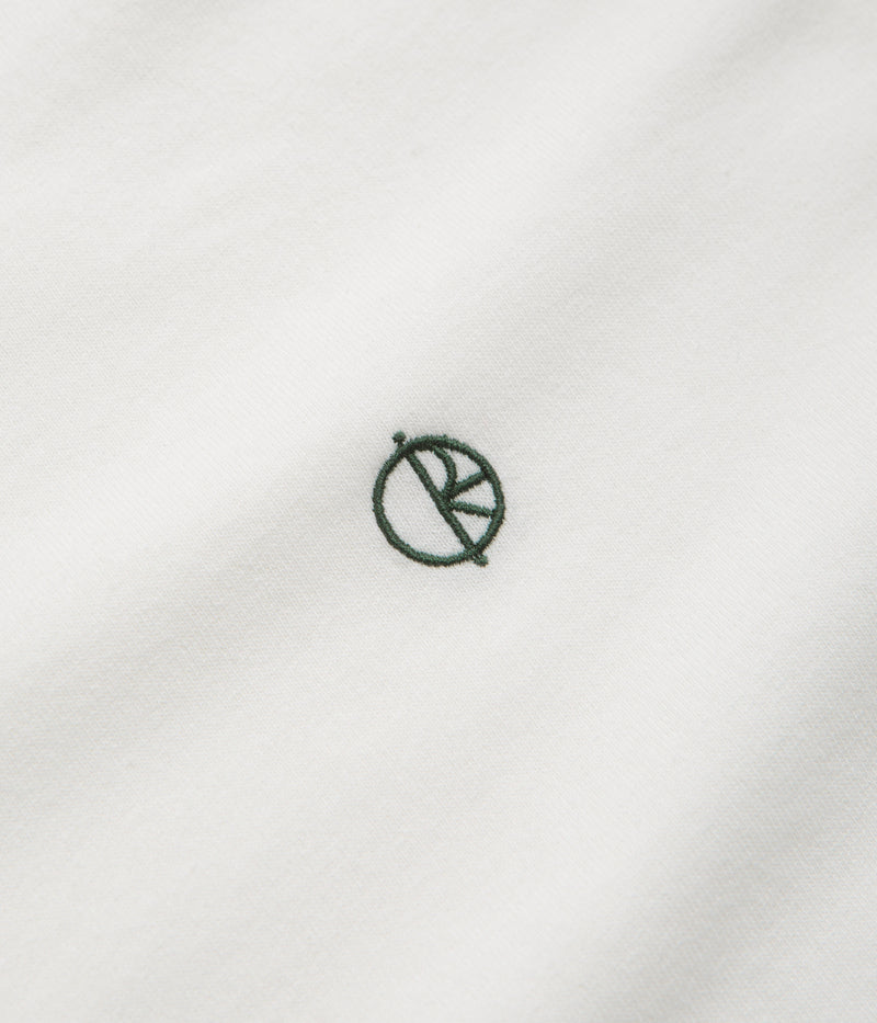 Polar Ringer T-Shirt in Cloud White and Dark Green