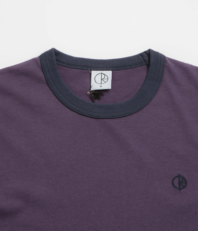 Polar Ringer T-Shirt in Dark Violet and Navy