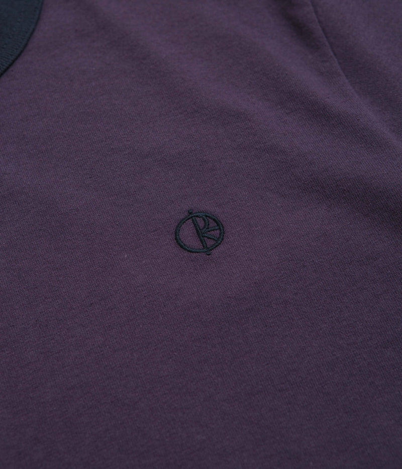 Polar Ringer T-Shirt in Dark Violet and Navy