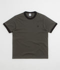 Polar Ringer T-Shirt in Dirty Black and Black
