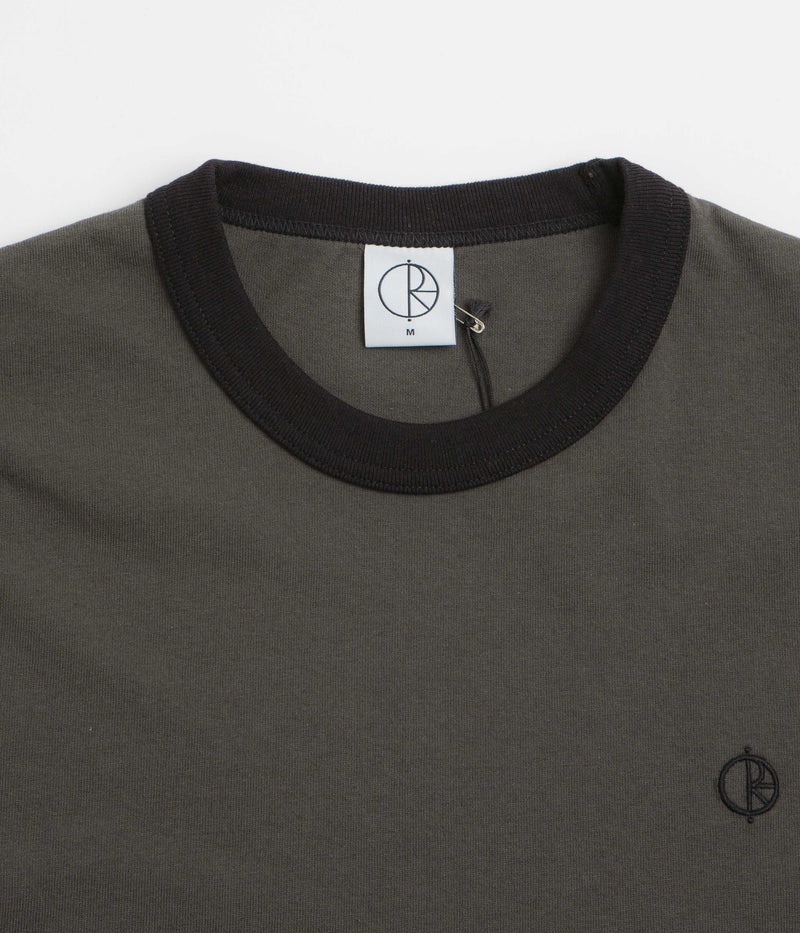 Polar Ringer T-Shirt in Dirty Black and Black
