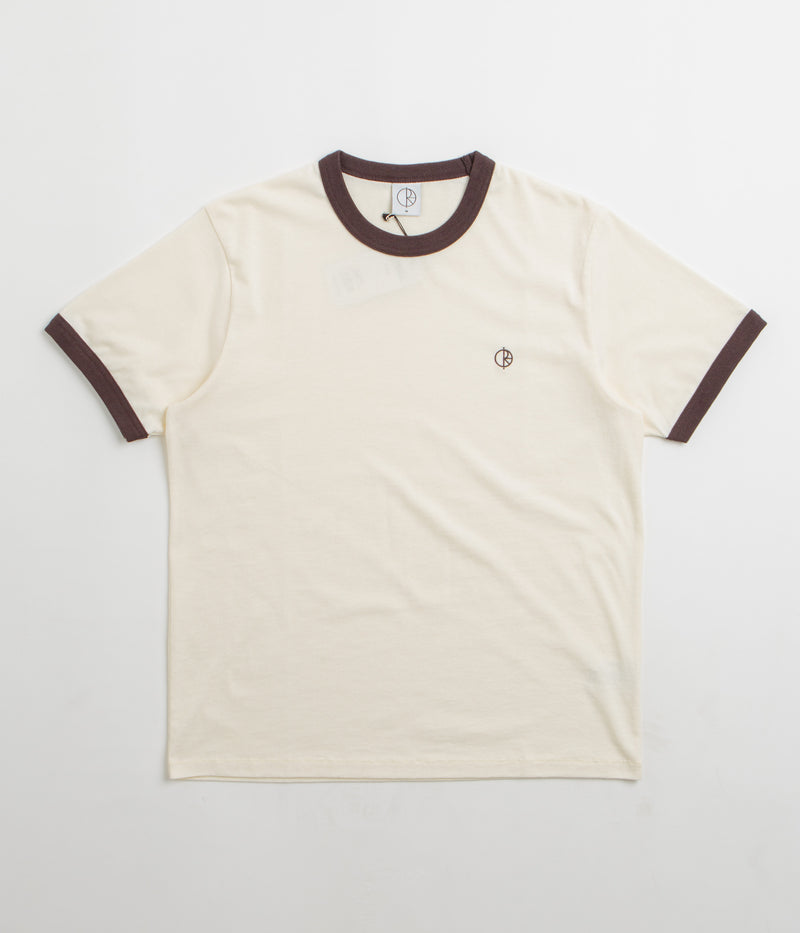 Polar Ringer T-Shirt in Ivory and Chocolate