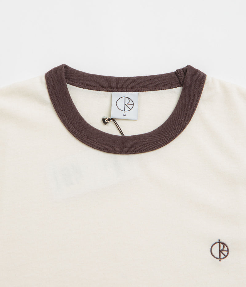 Polar Ringer T-Shirt in Ivory and Chocolate