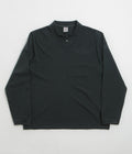 Polar Serge Long Sleeve Polo Shirt in Black