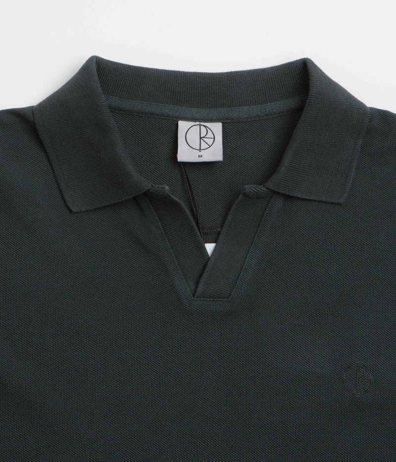 Polar Serge Long Sleeve Polo Shirt in Black