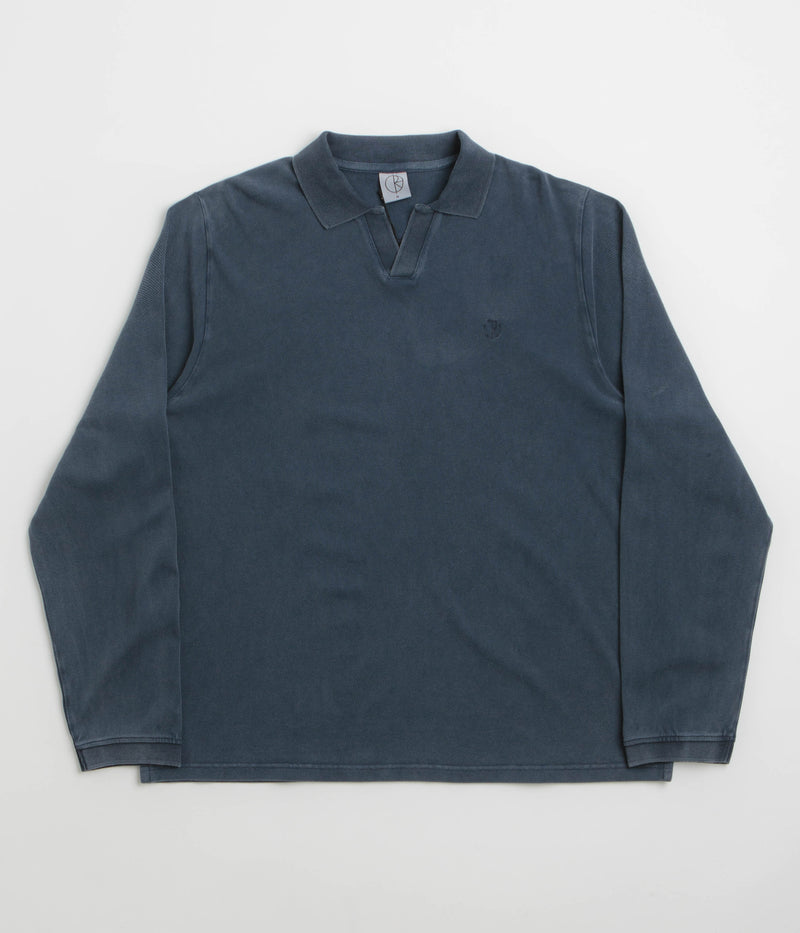 Polar Serge Long Sleeve Polo Shirt in Blue