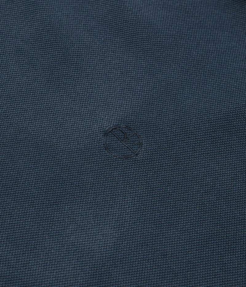 Polar Serge Long Sleeve Polo Shirt in Blue