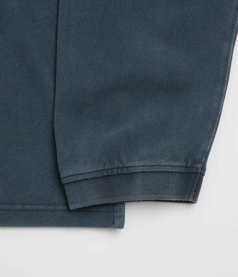 Polar Serge Long Sleeve Polo Shirt in Blue