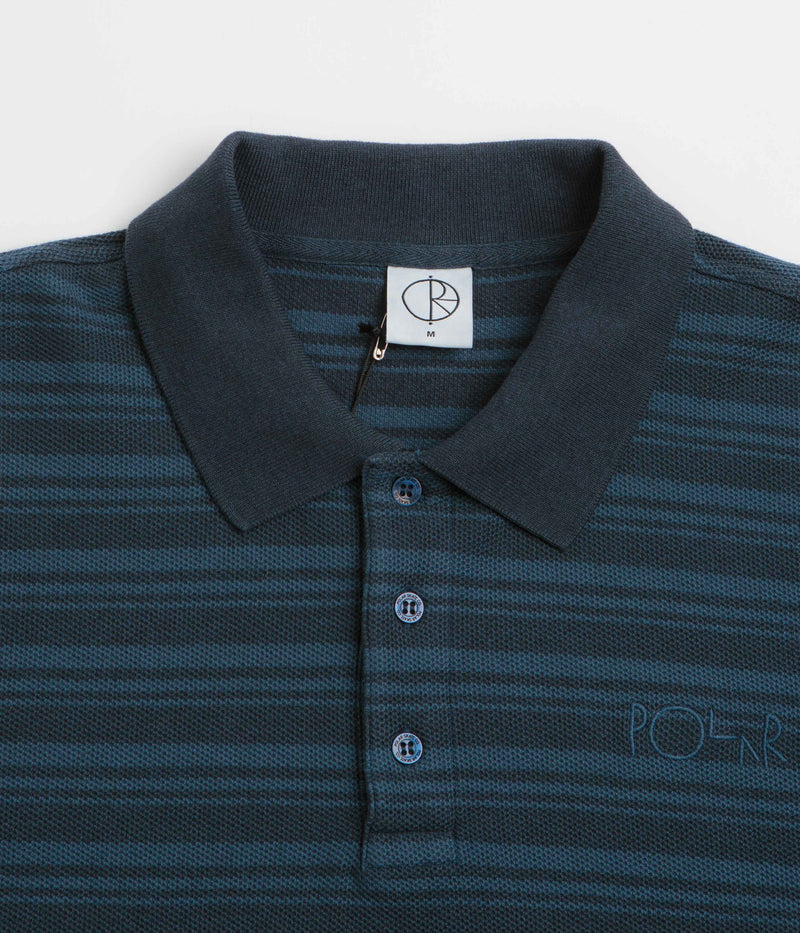 Polar Stripe Surf Polo Shirt in Neptune Blue