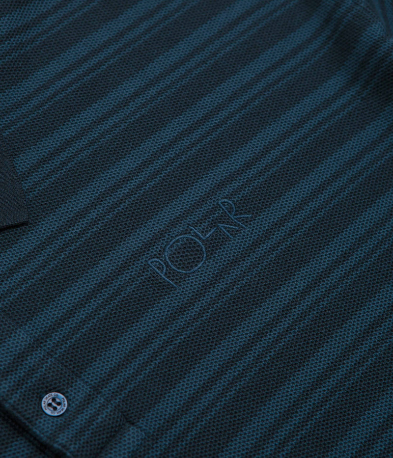 Polar Stripe Surf Polo Shirt in Neptune Blue