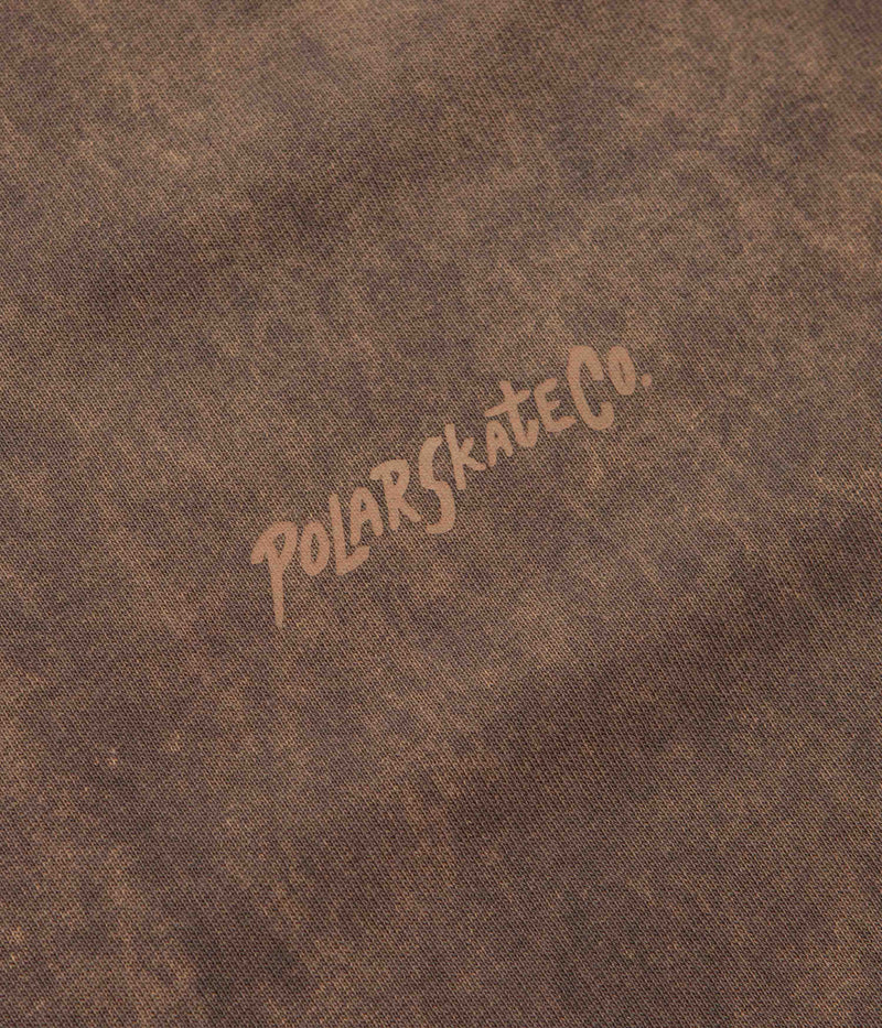 Polar Surf Logo Acid T-Shirt in Brown