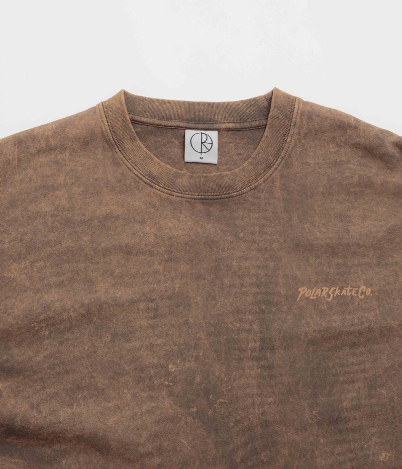 Polar Surf Logo Acid T-Shirt in Brown