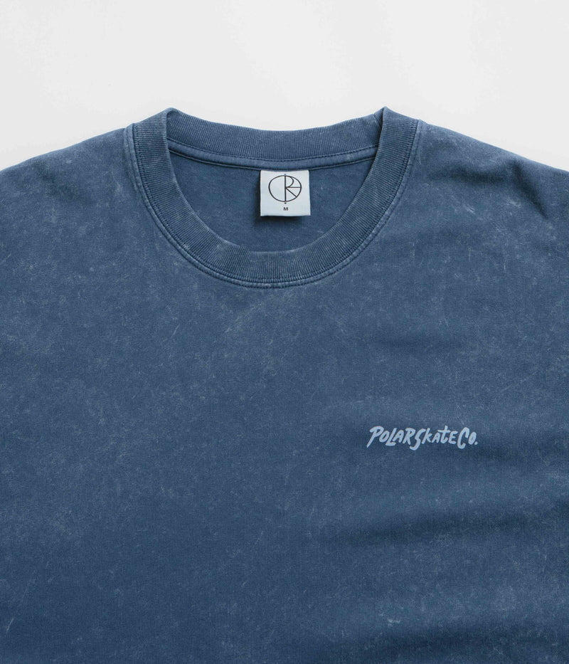 Polar Surf Logo Acid T-Shirt in Dark Blue