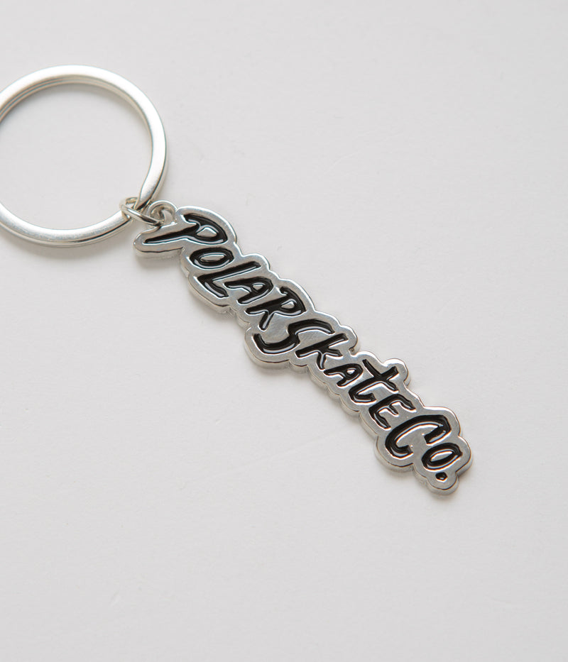 Polar Surf Logo Key Chain in Silver and Black