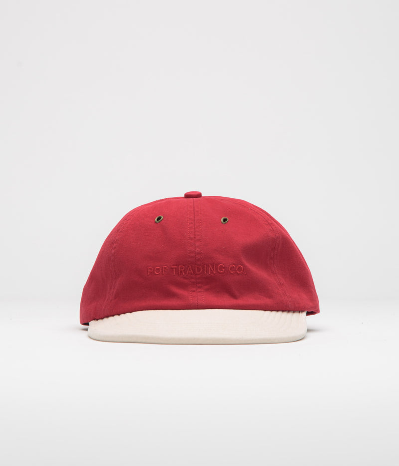 Pop Trading Company 2 Tone Flexfoam Cap in Earth Red and Off White