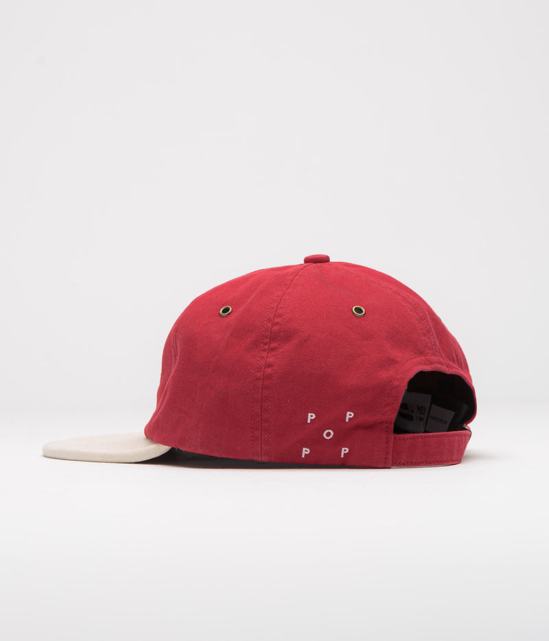 Pop Trading Company 2 Tone Flexfoam Cap in Earth Red and Off White
