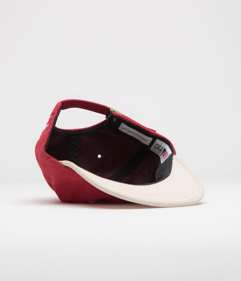 Pop Trading Company 2 Tone Flexfoam Cap in Earth Red and Off White