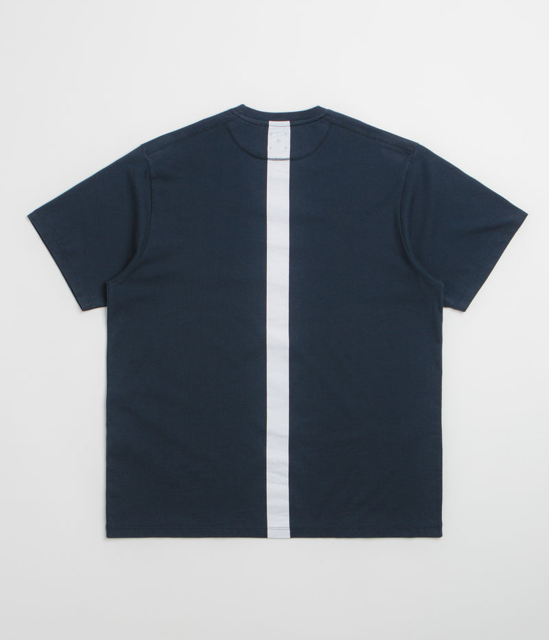 Pop Trading Company Backstripe T-Shirt in Navy