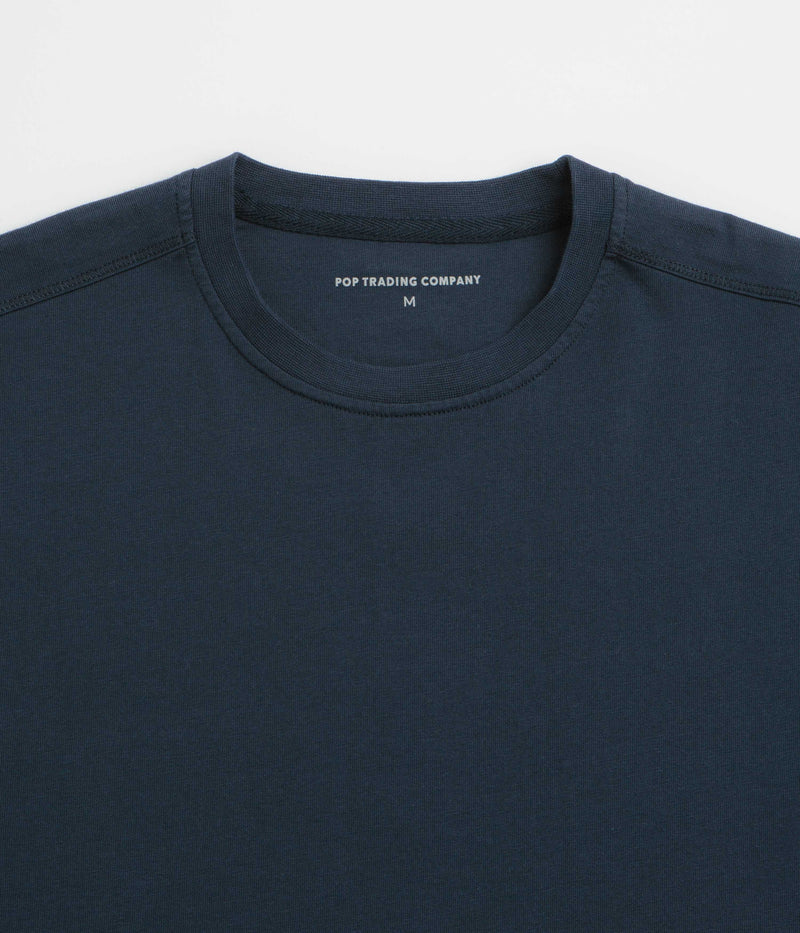 Pop Trading Company Backstripe T-Shirt in Navy
