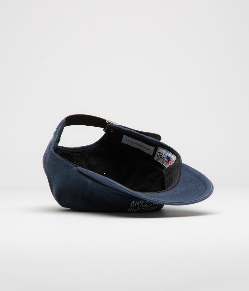 Pop Trading Company Block Cap in Navy