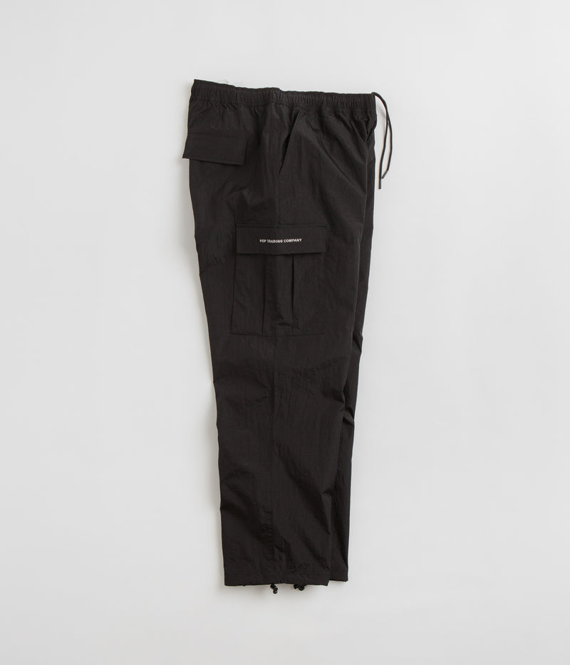 Pop Trading Company Cargo Track Pants in Black