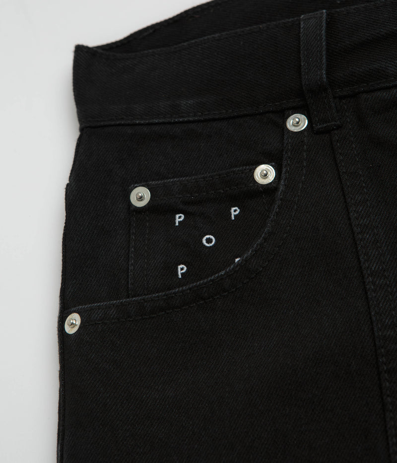 Pop Trading Company DRS Denim Seam Pants in Washed Black Denim