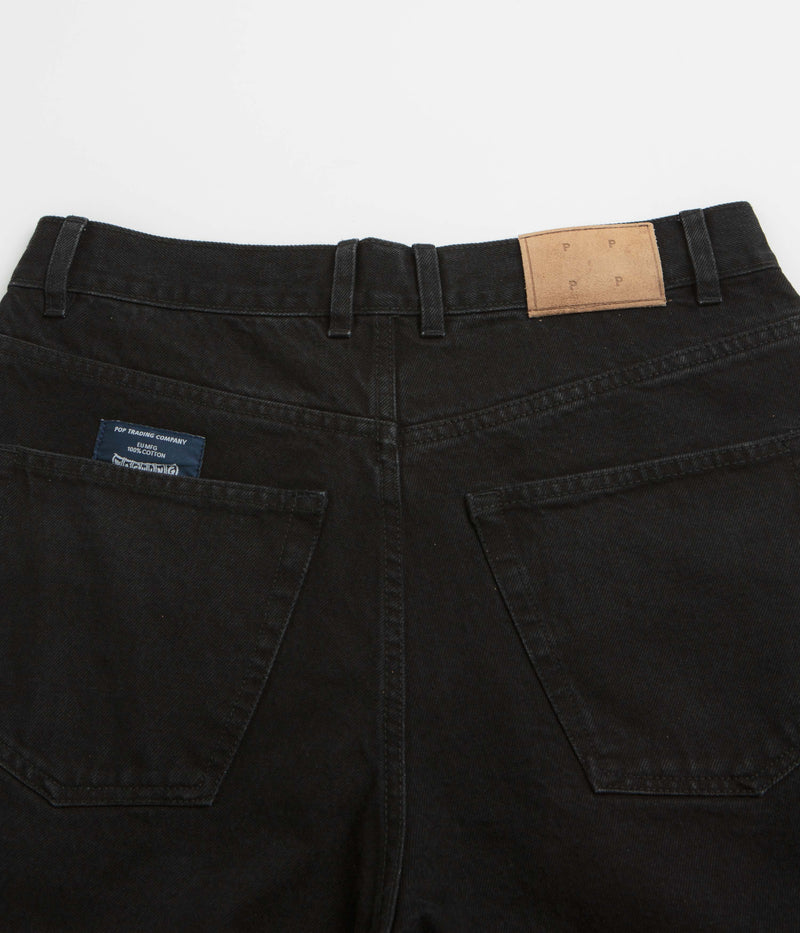 Pop Trading Company DRS Denim Seam Pants in Washed Black Denim