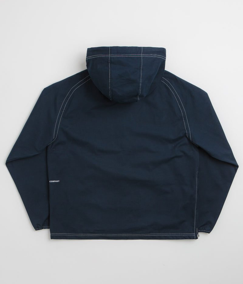 Pop Trading Company DRS Hooded Halfzip Jacket in Navy