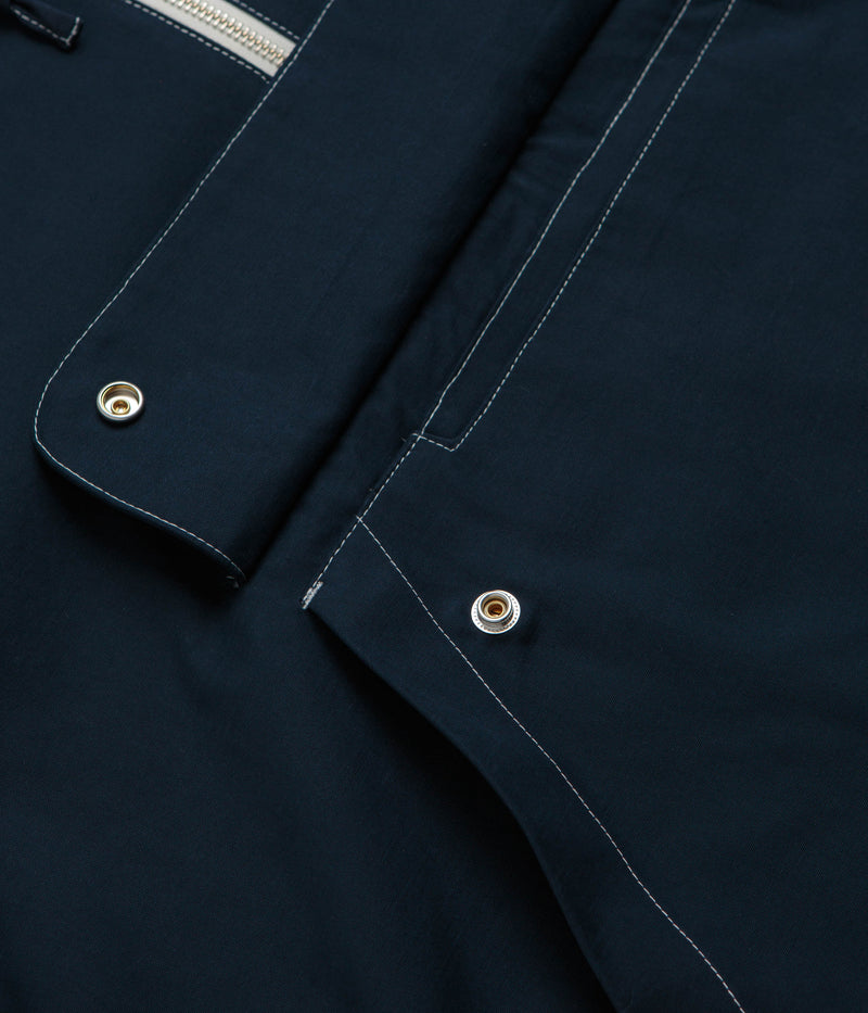 Pop Trading Company DRS Hooded Halfzip Jacket in Navy
