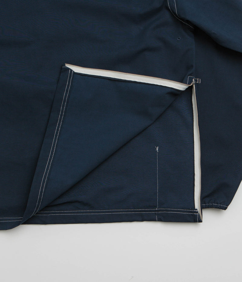 Pop Trading Company DRS Hooded Halfzip Jacket in Navy