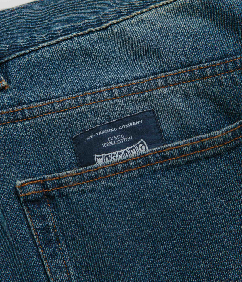 Pop Trading Company DRS Pants in Washed Denim