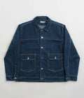 Pop Trading Company Full Button Denim Jacket in Rinsed Denim