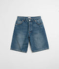 Pop Trading Company Longer DRS Shorts in Washed Denim