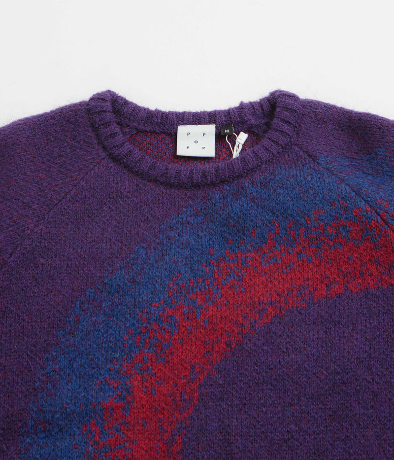 Pop Trading Company O Knitted Crewneck Sweatshirt in Mysterioso