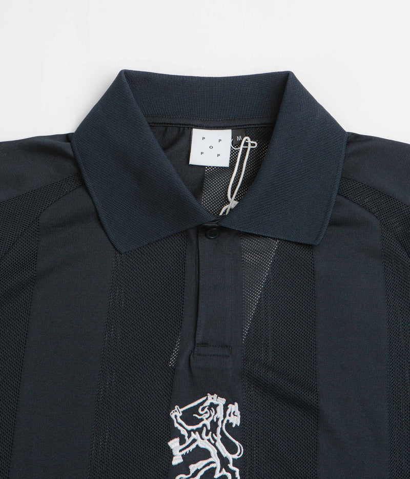 Pop Trading Company Sportif Cub Short Sleeve Shirt in Navy