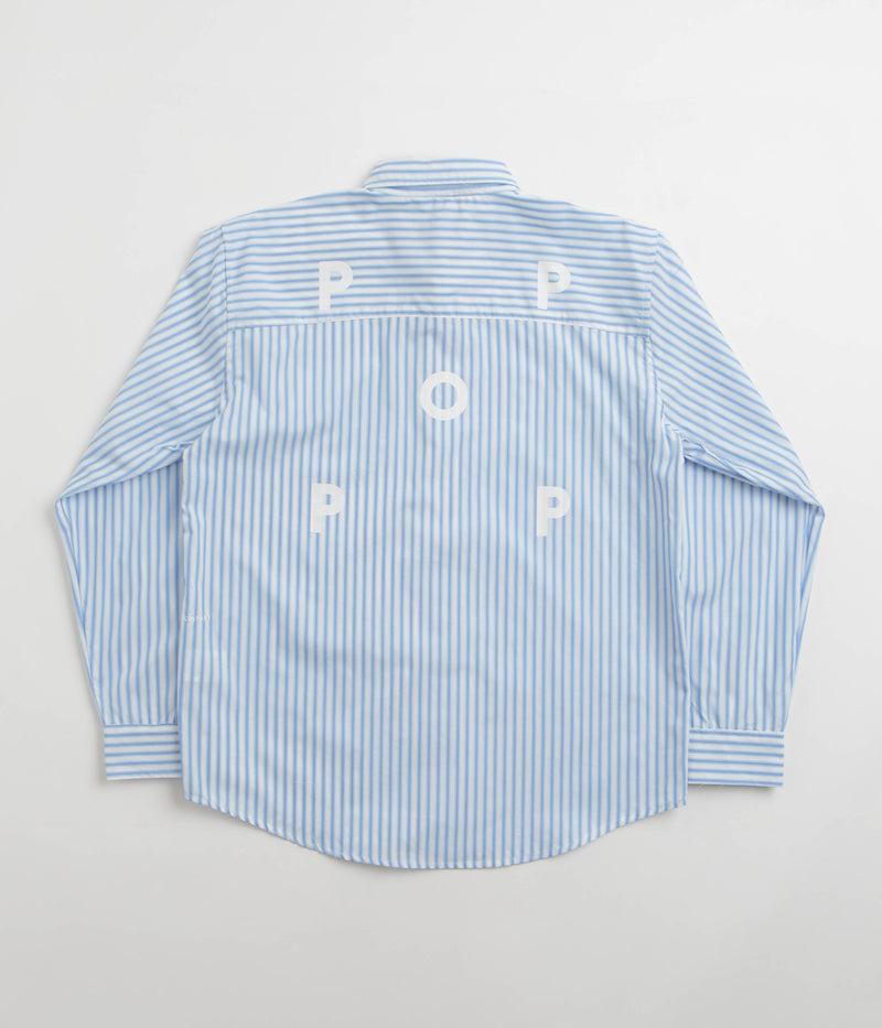 Pop Trading Company Striped Logo Shirt in White