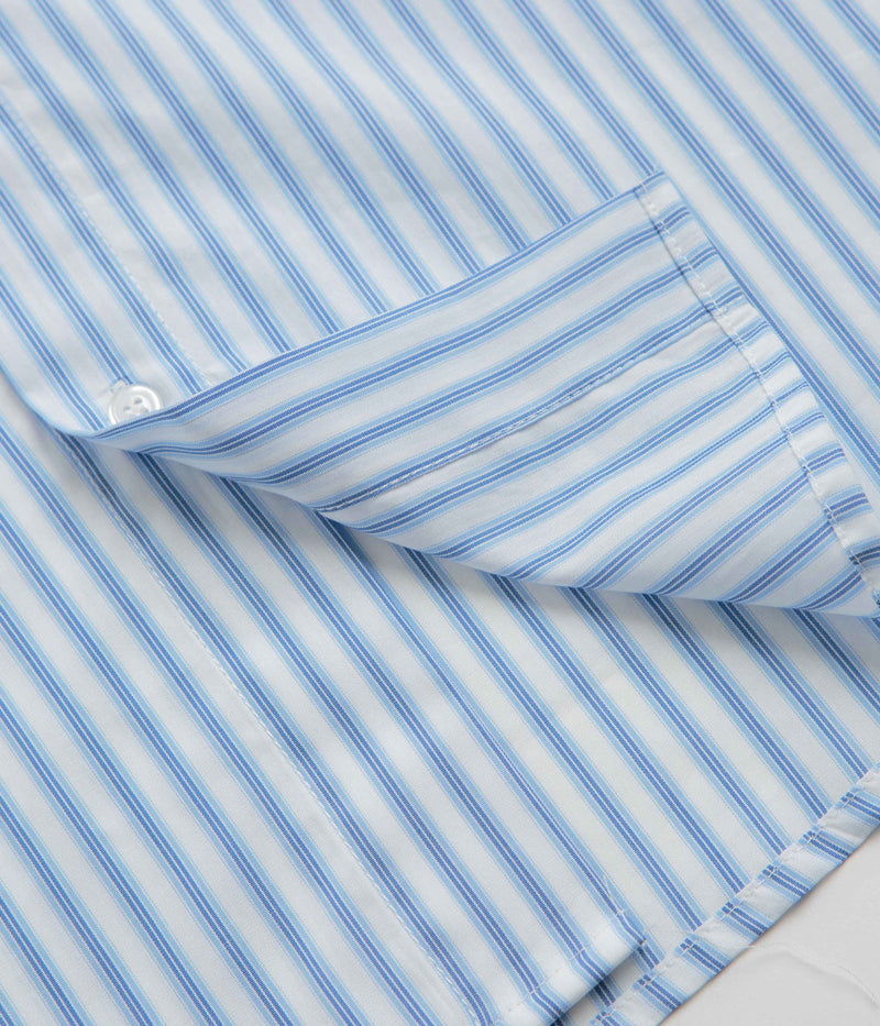 Pop Trading Company Striped Logo Shirt in White