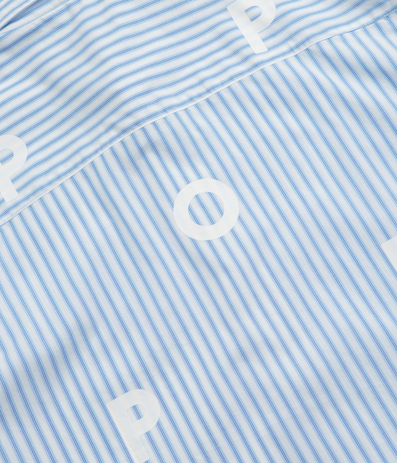 Pop Trading Company Striped Logo Shirt in White