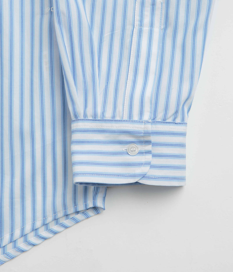 Pop Trading Company Striped Logo Shirt in White