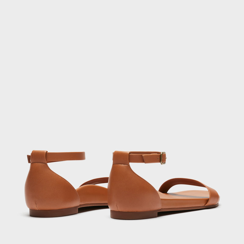 Sécra Poppy ochre leather sandals