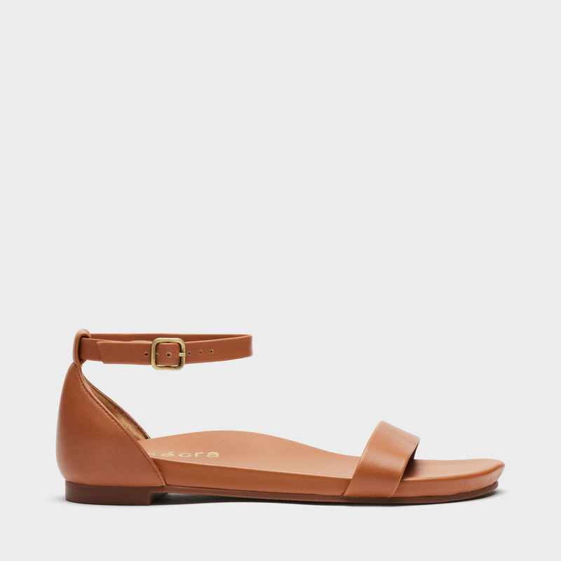 Sécra Poppy ochre leather sandals