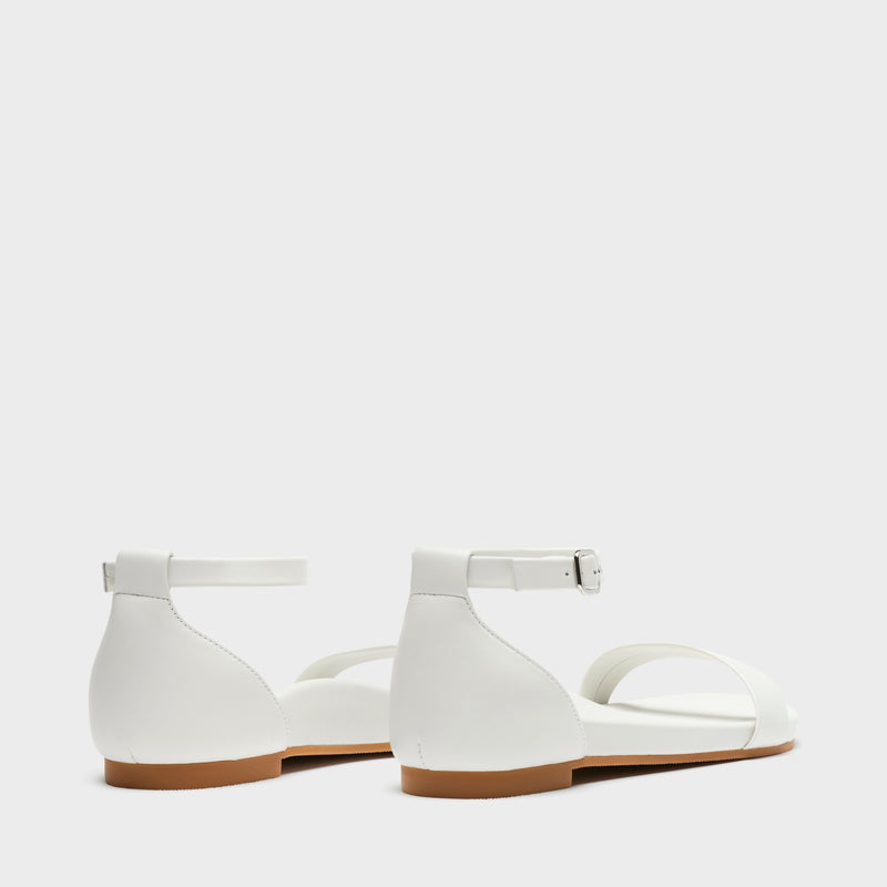 Sécra Poppy white leather sandals