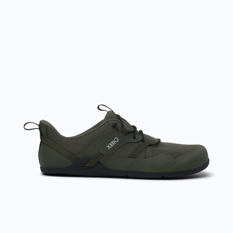 Xero Shoes Prio Coast Men Shoe in Army Green with Toe Facing Right