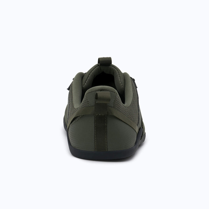 Rear View of Xero Shoes Prio Coast Men Shoe in Army Green