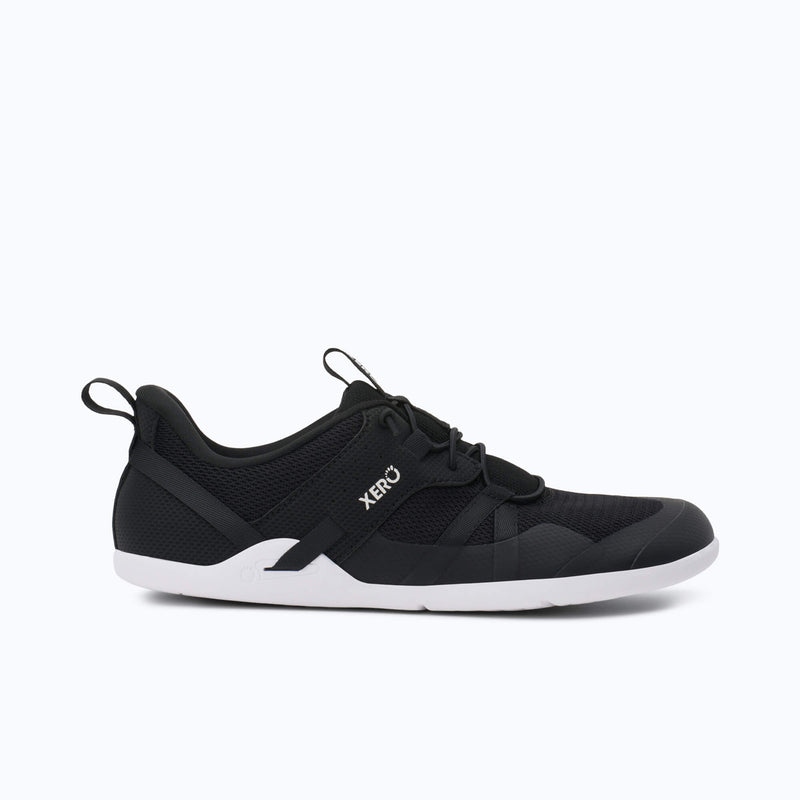 Xero Shoes Prio Coast Women Shoe in Black with White Sole Toe Facing Right