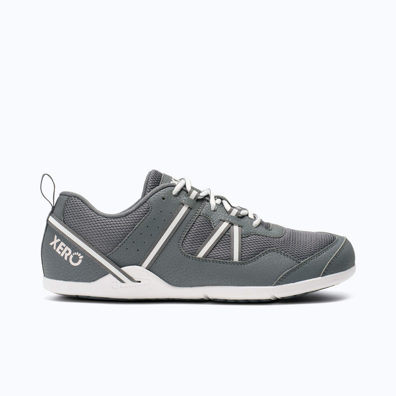 Xero Shoes Prio Men Shoe in Steel Gray with Toe Facing Right
