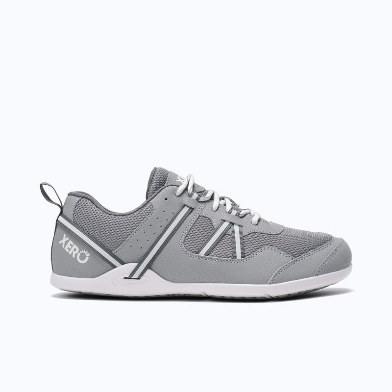 Xero Shoes Prio Men Shoe in Light Gray with Toe Facing Right